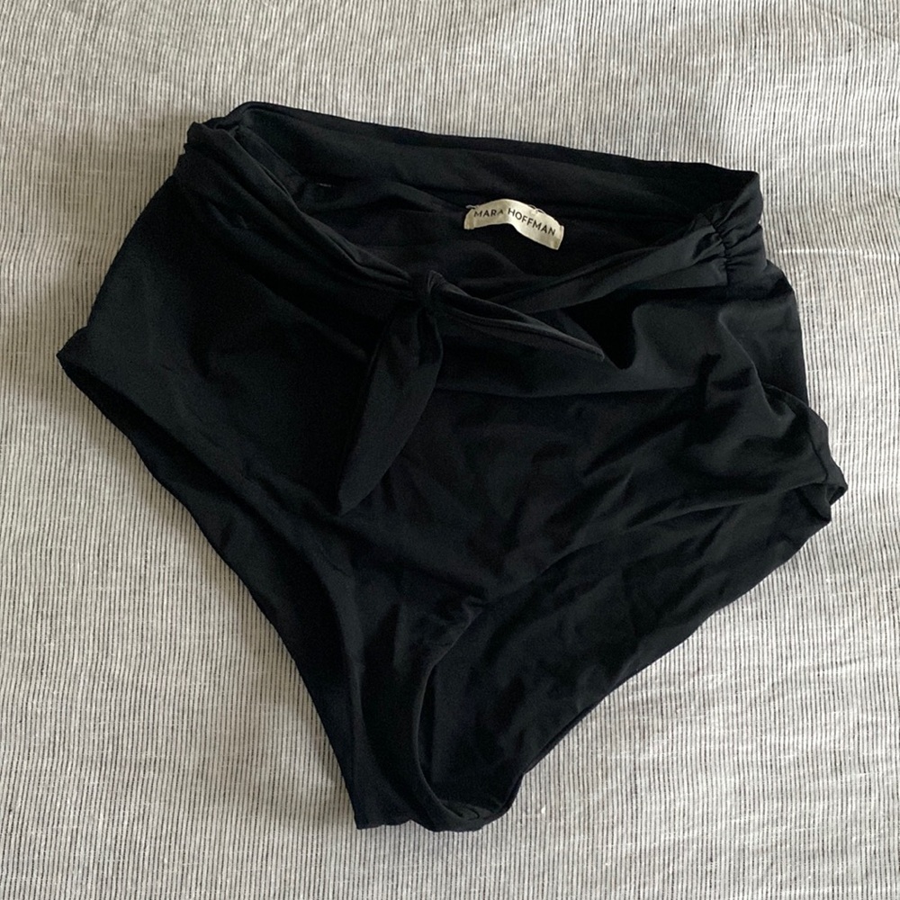 Mara Hoffman Jay high waist bikini bottom with tie
